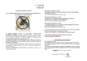Locandina Calendario Scientifico APG 2026